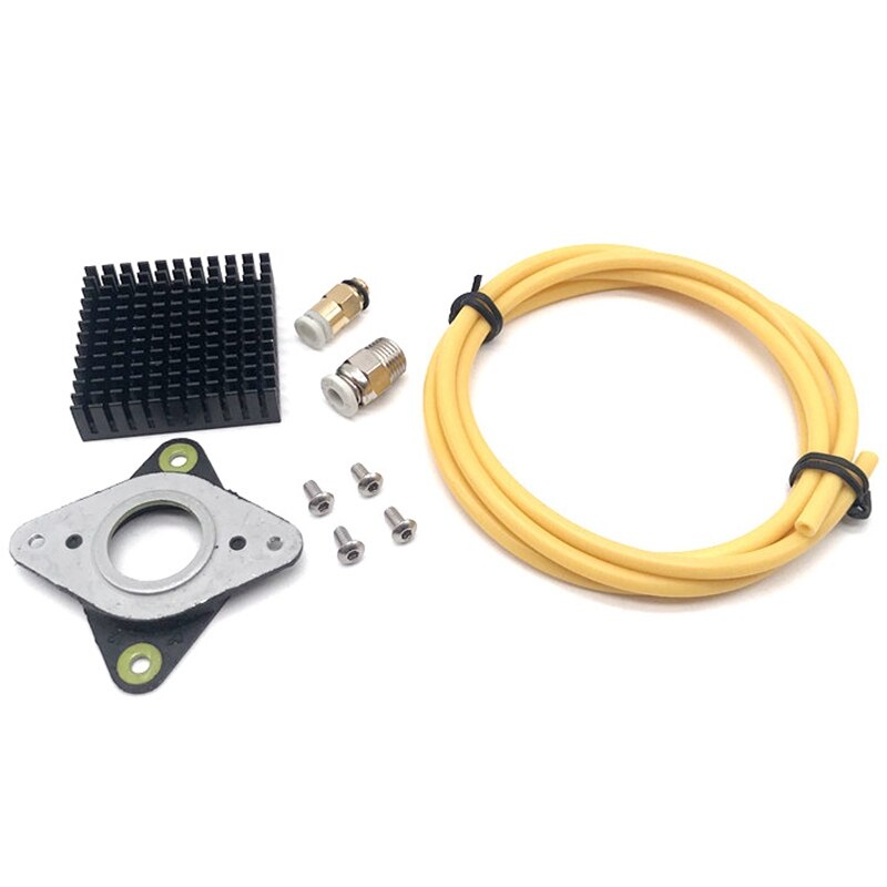 3D Printer Deel Kit Stepping Demper Met Radiator Ptfe Buis PC4 Quick Pneumatische Connector Voor Nema 17 Stepper: Yellow