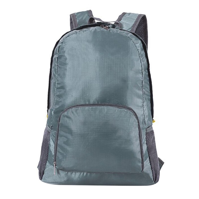 Mochila plegable de viaje impermeable, mochila escolar para deportes al aire libre, senderismo, BHD2: gray