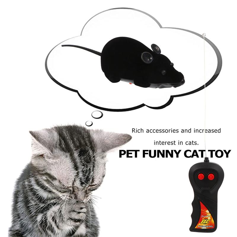 Juguete de rata eléctrica con Control remoto para gatos jugando, juguete divertido para gatos