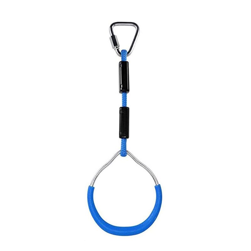 Färgglada swing gymnastikringar utomhus bakgårdar lekset lekplatsutrustning ring hinderring för barn: Blå