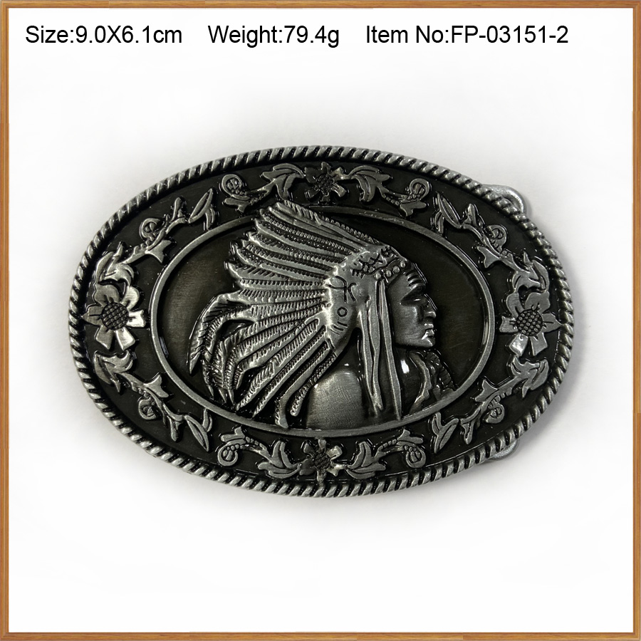 BuckleClub retro zwart geëmailleerde zinklegering gesp FP-03137 tinnen afwerking voor 4 cm breedte riem: Multi-Colored