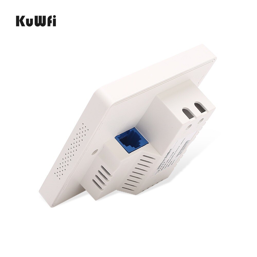 Kuwfi 300 mbps trådløs router indendørs in-wall trådløst adgangspunkt trådløs ap router support 20 brugere