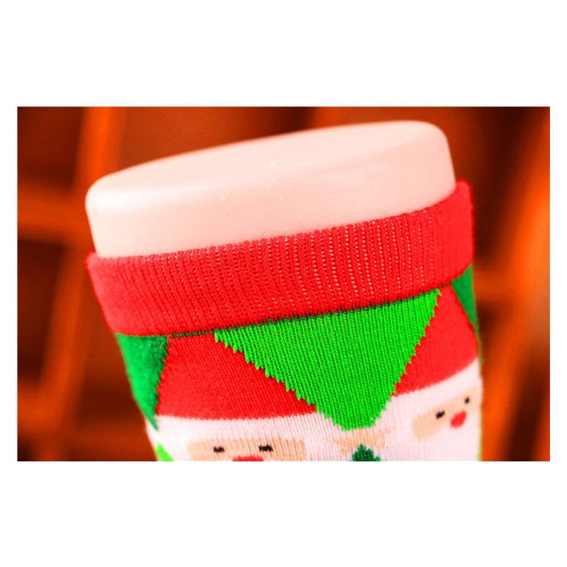 Colorido algodão feminino engraçado meias de natal floco de neve hip-hop feliz ano novo outono inverno papai noel neve elk presente meias