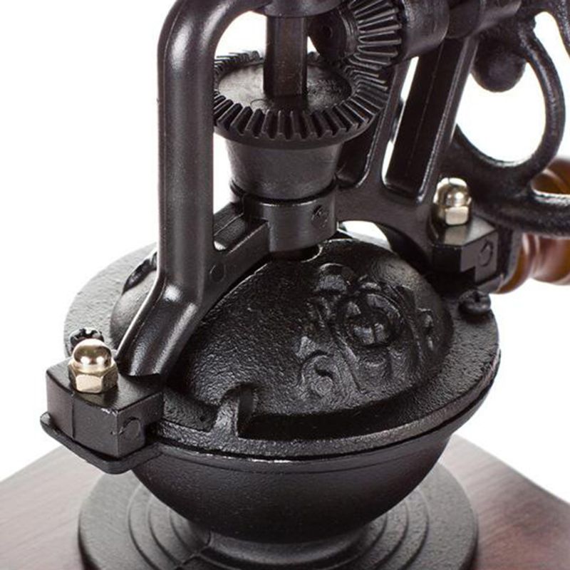 Macinacaffè a mano macinacaffè Vintage ▾ grande ruota macchina da caffè manuale in ghisa 19QE