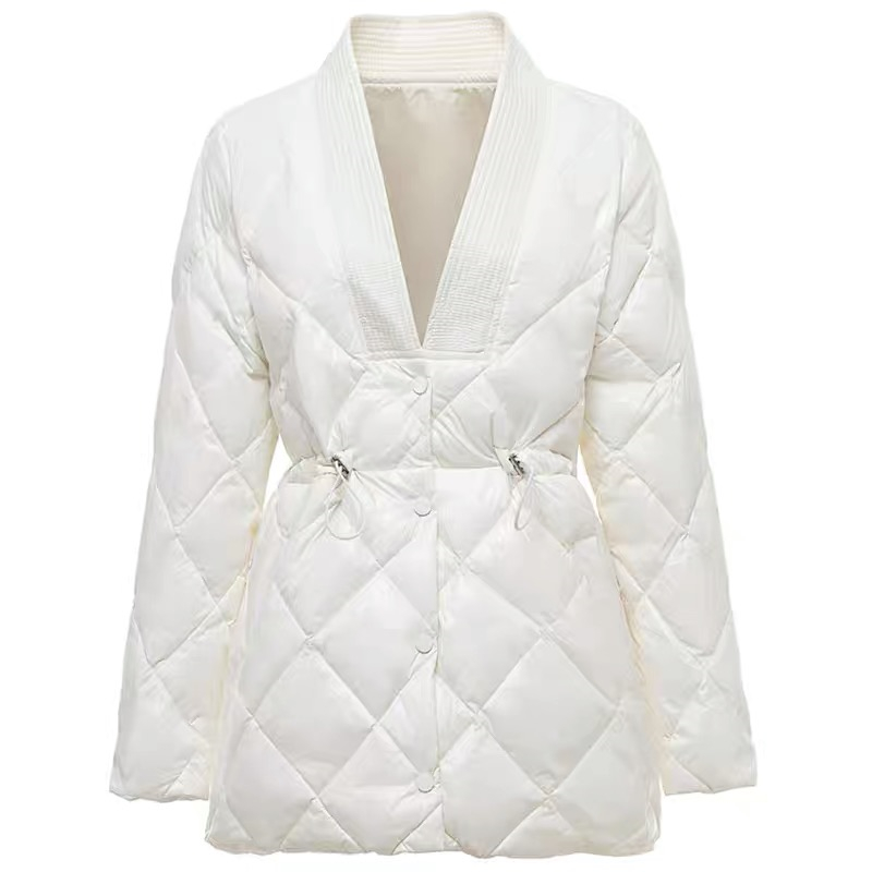 Autumn Winter Women Jackets Quilted Puffer Parkas High Warm Drawstring Sweet Oversized Coat
