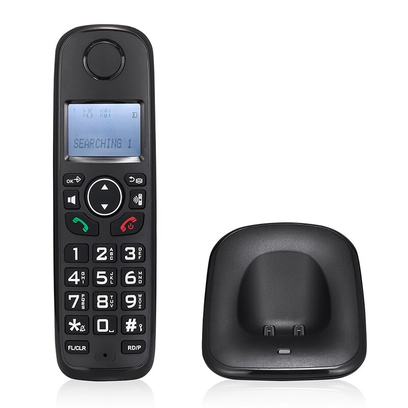 Handheld Draadloze Telefoon Systeem Voor Kleine Business Office Home, Draadloze Bureau Telefoon Met Caller Id, Lage Straling, zwart