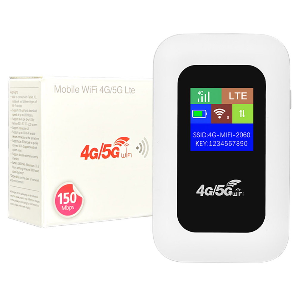Router WiFi Mobilny 4G 150Mbps Router Bezprzewodowy 4G LTE Mini Hotspot Zewnętrzny 2100mAh Kieszonkowy Modem WiFi do Domu Biura: BIAŁY / pakiet 1