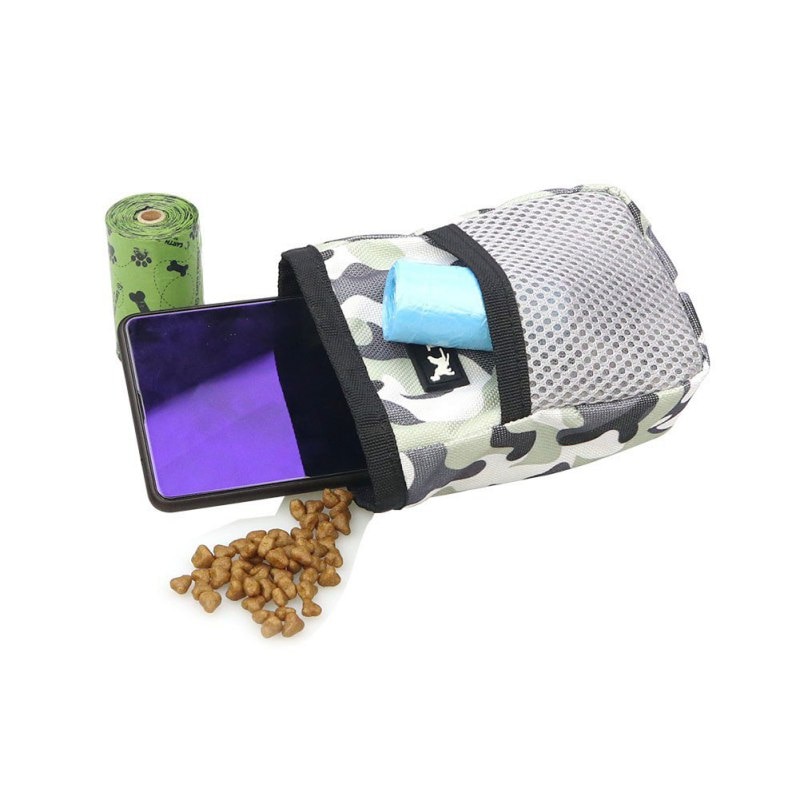 Mini Pet Handen Gratis Training Heuptas Hond Feed Pouch Draagbare Camouflage Patroon Hond Behandelen Waterdicht Doek Zak