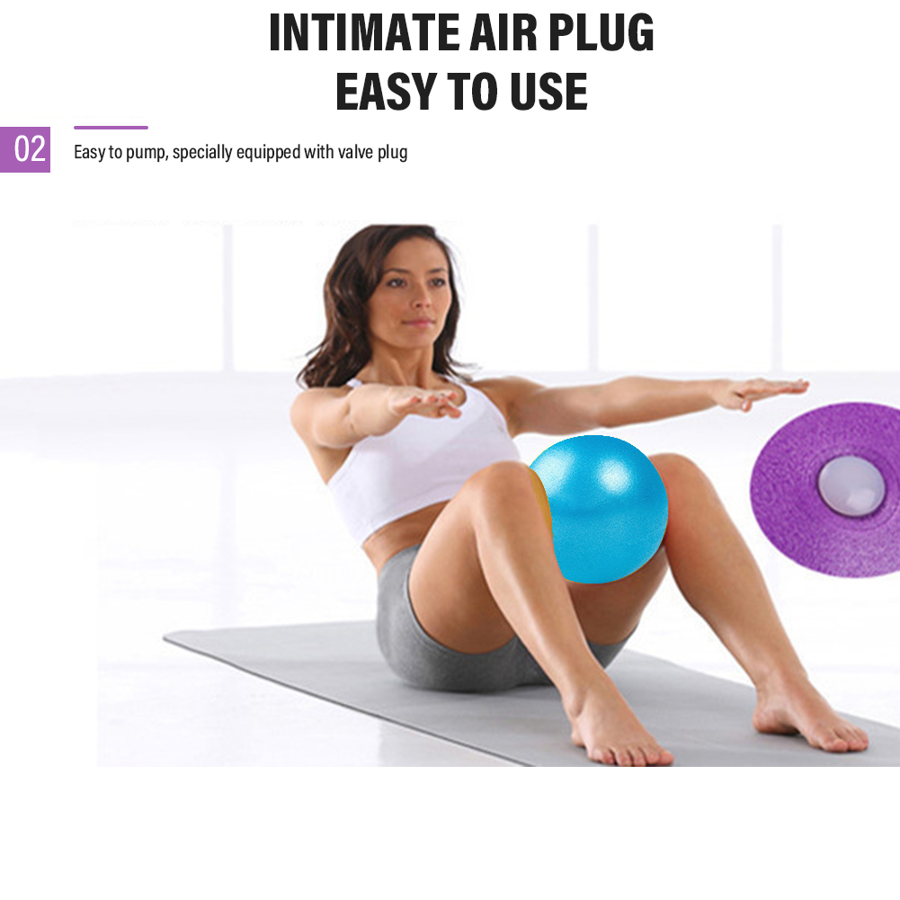 2 aufblasbare gymnastikbälle aus pvc für heimtraining, balanceübungen, fitness, pilates, bodybuilding und gesundheitspflege.
