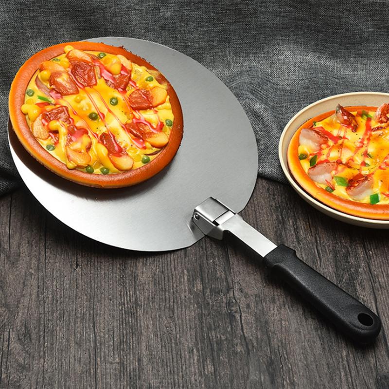 1 Set Stainless Steel Pizza Shovel Pizza Cutter Wheel Pizza Cutter Pie Cutter Pizza Shovel Handle Baking Shovel Pizza Transfer