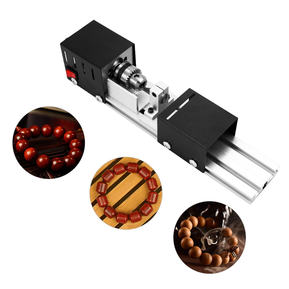 100W Mini perles Machine Miniature tour bricolage bouddha perle tour meulage et polissage perles tour polissage perceuse outil rotatif