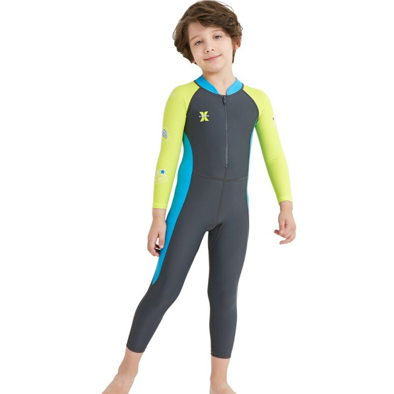 The One-piece Neoprene Kids Diving Suit Wetsuit children for boys girls Keep Warm Long Sleeves UV protection Swimwear: H / S