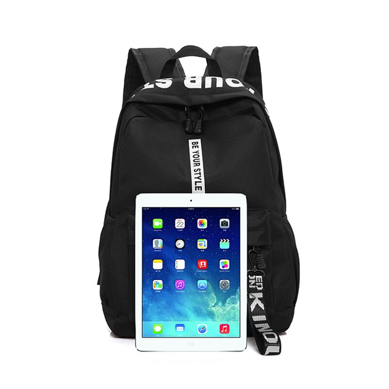 Sacs d'école tendance pour adolescentes et garçons, sac à dos en Nylon solide noir rose, grand cartable pour écoliers