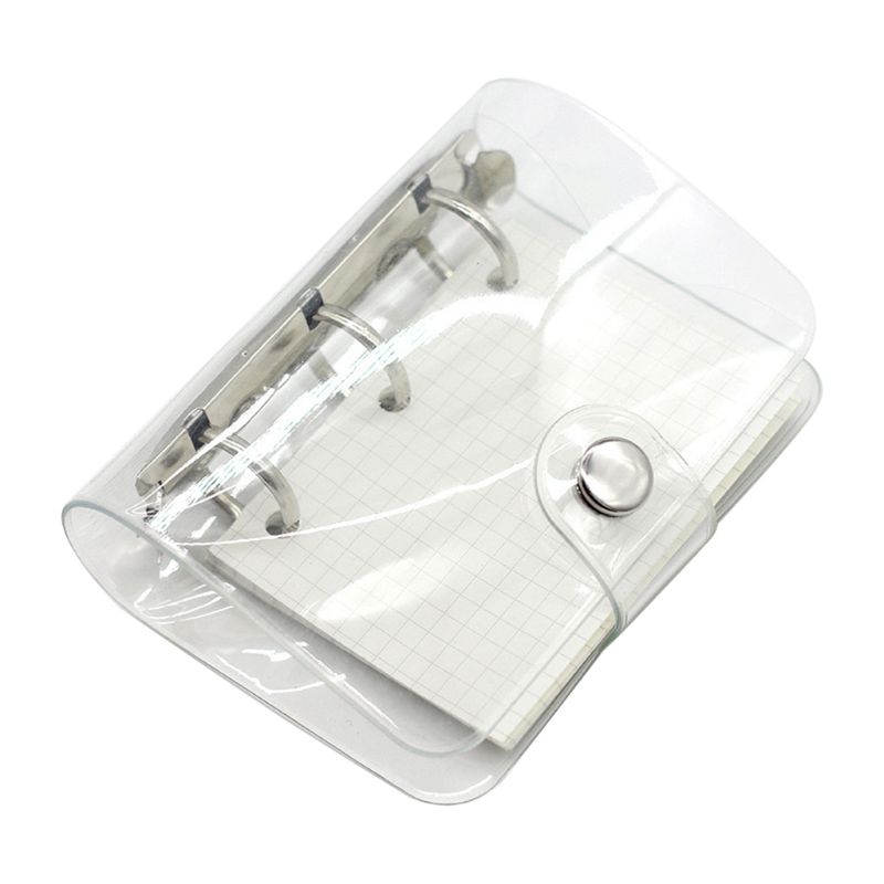 3 Holes Mini PVC Loose Leaf Transparent Diary Notebook Pocket Traveler Planner