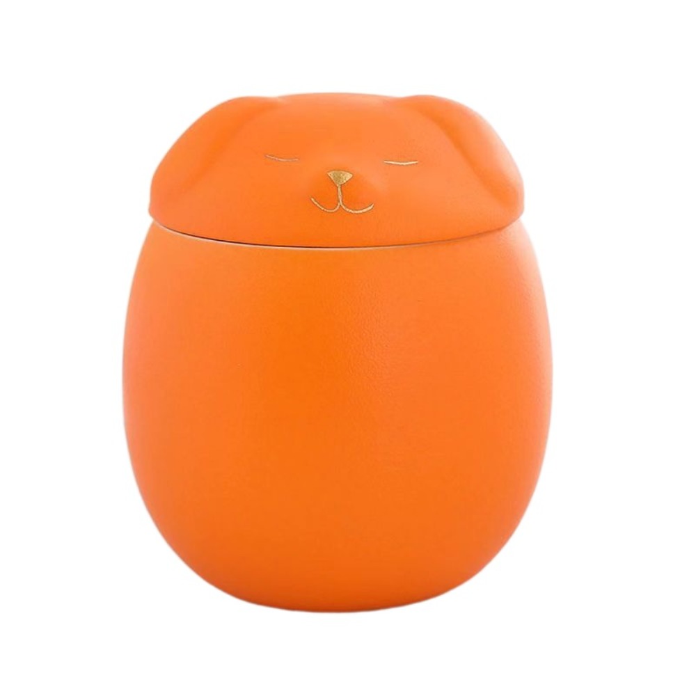 Ceramic Funeral Urn for Pets 200ml Dog/Cat Shape Ashes Storage Box Memorials with Lid Dog Cat Cremation Urns Dog Supplies: Dark Khaki