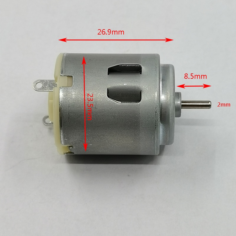 Dc 3v 5v 6v 7.4v 14200 rpm høyhastighets mikro  r260 motor mini 24mm runde kullbørste motor gjør-det-selv hobby leke rc bilmodell