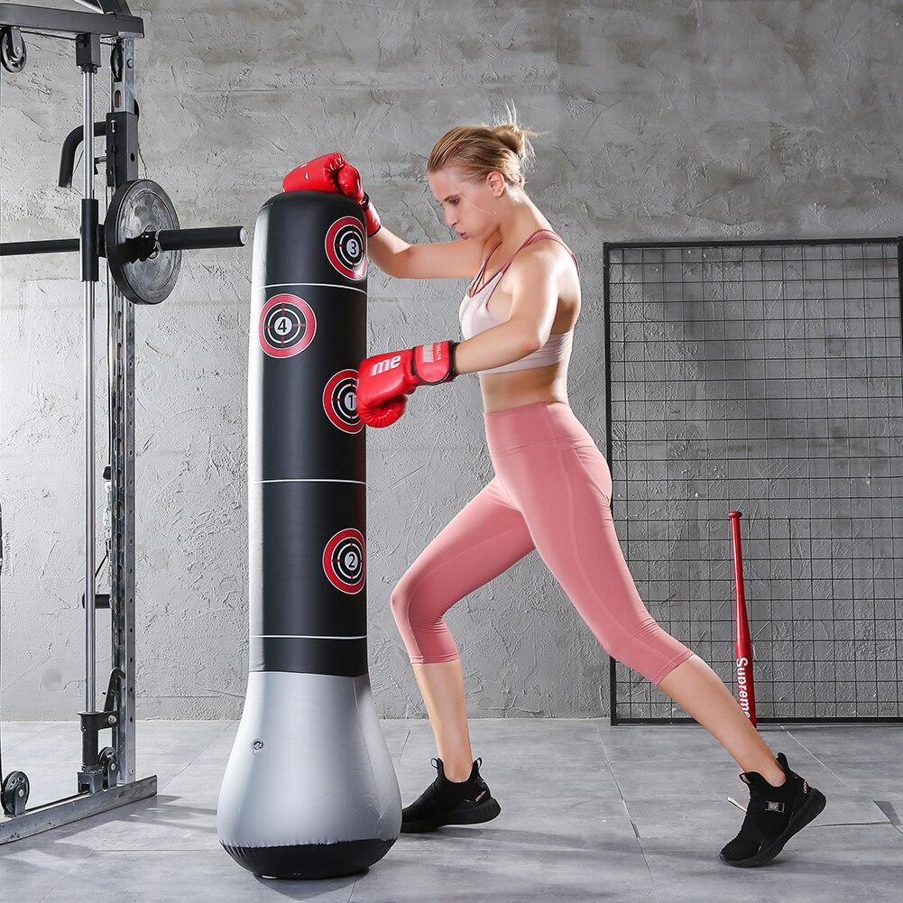 Standing Sandbag Training Pressure Relief Exercise Water Base Punching Inflatable Boxing Bag Fitness Body Building Equipment