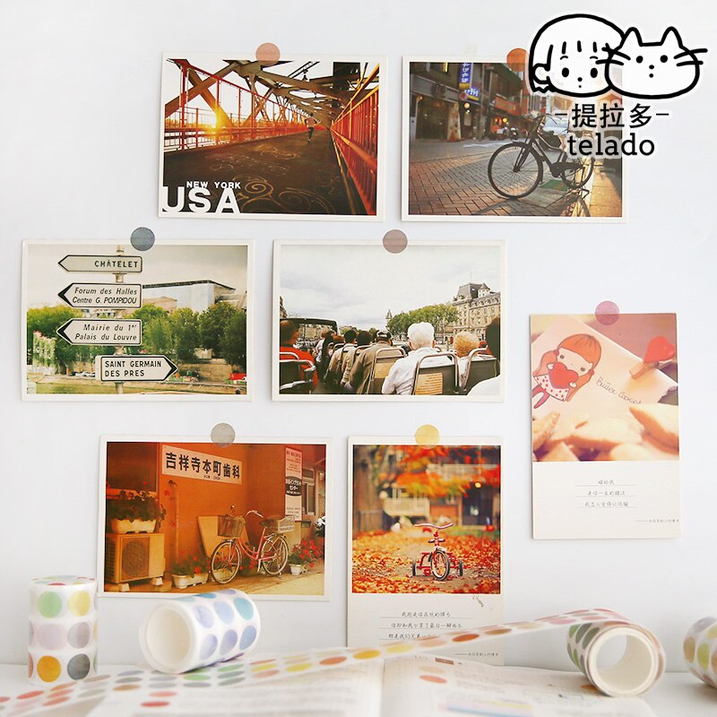 4 Stks/partij Aquarel Ritme Serie Sticker Diy Sticker Papier Decoratieve Tape Papier Masking Washi Tape