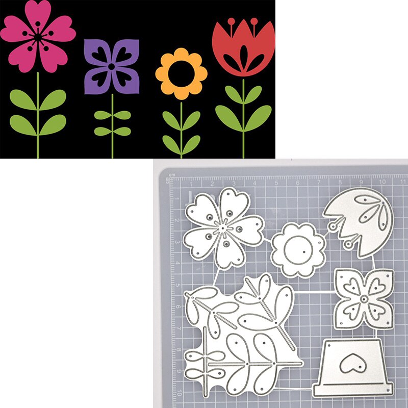 17 sorters krukväxt blommor gräs kaktusblad metall skär stansar bonsai aloe stencil för gör-det-själv scrapbooking kort dekoration: 17