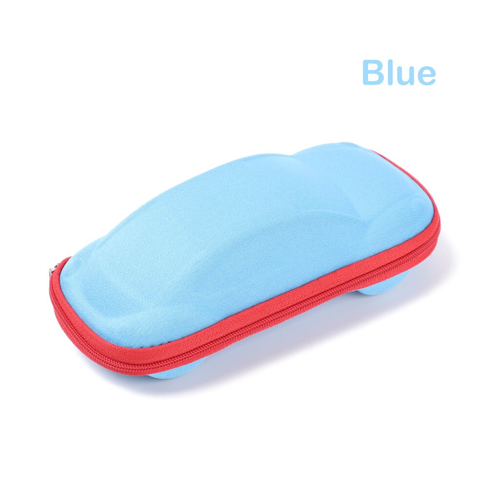 1 stuks kinderbrillenkoker met hard frame, draagbare zonnebril, leesbrillendoos, autovormige brillenkokers, brillen: Blauw