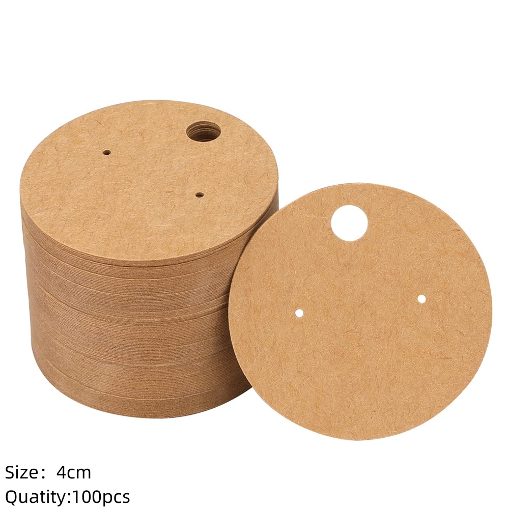 Tarjetero de cartón para pendientes, bolsa de cartón para embalaje de joyería, manualidades, fabricación de pequeñas empresas, lote de 100 unidades: Verde