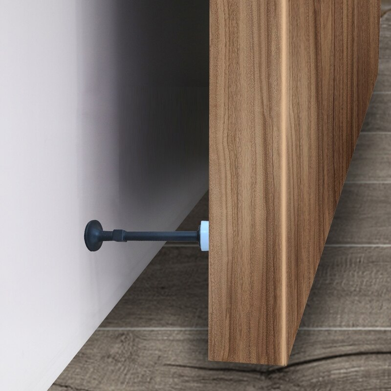 Dørstop i zinklegering, fleksibel vægmonteret baseboard-dørpropp med skruer til soveværelse hjemme hardware