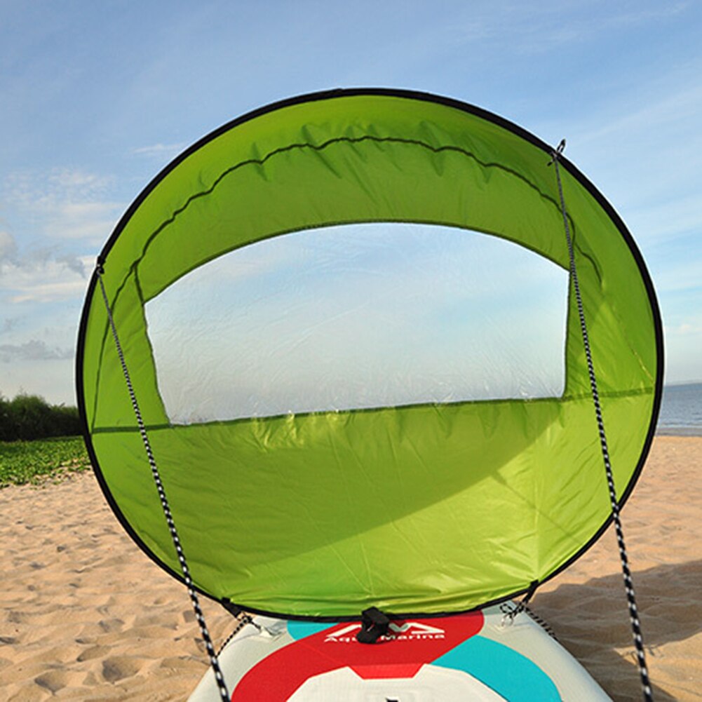 46 inch Folding Kayak Wind Paddle Sailing Popup Surfing Paddle Sail with Clear Window for Canoe Inflatable Ship Accessories