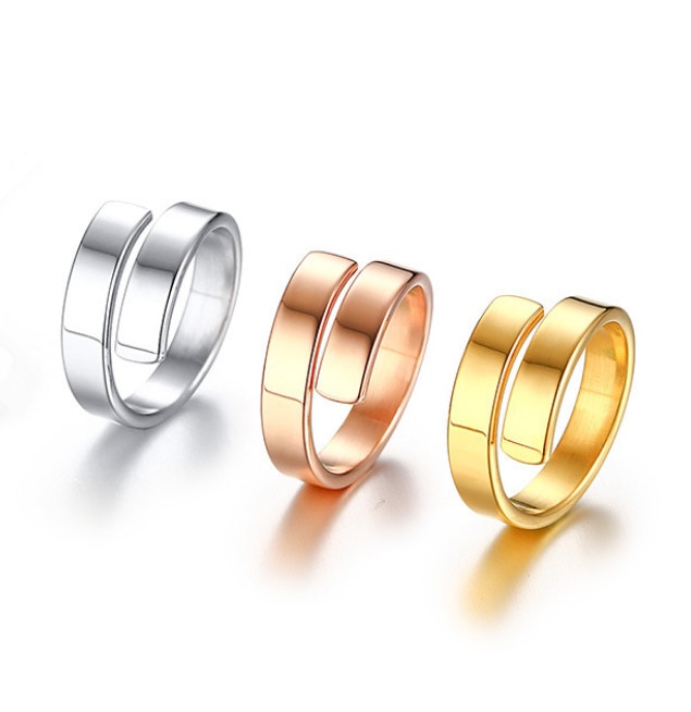 Zilveren gladde ring voor mannen of vrouwen, mooie ringvinger sieraden ngxjz