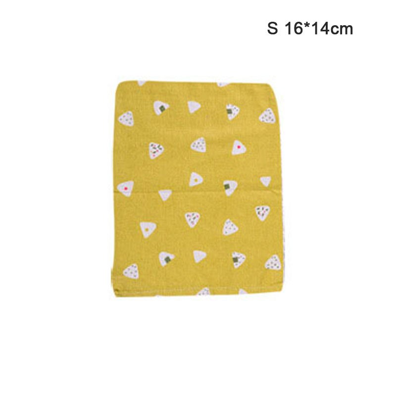 1pc Casual Women Cotton Drawstring Shopping Bag Eco Reusable Folding Grocery Cloth Underwear Pouch Case Travel Home Storage Bag: Yellow-S