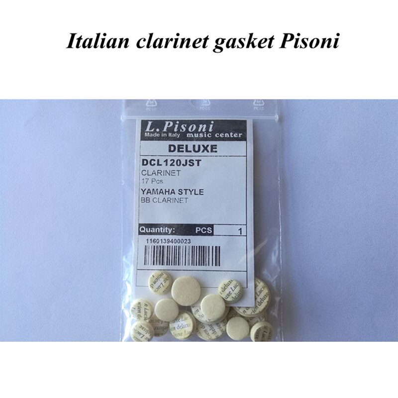 Italiano Clarinetto Guarnizione Pisoni Accessori Vento Strumento di Riparazione Guarnizione Parti Pad Una Serie di 17 Pcs