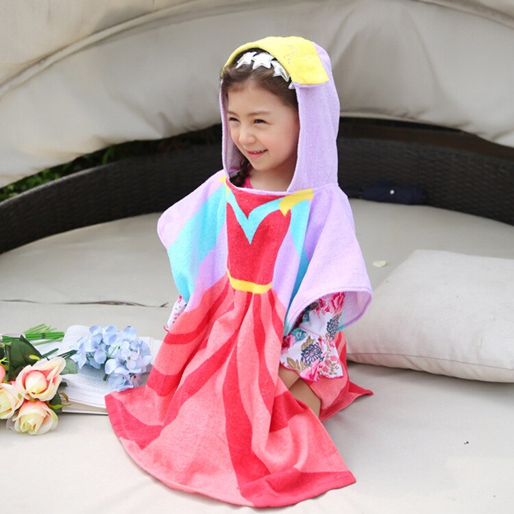 Lilla prinsesse størrelse 60 x 60cm barn 100%  bomulds hætteklæde