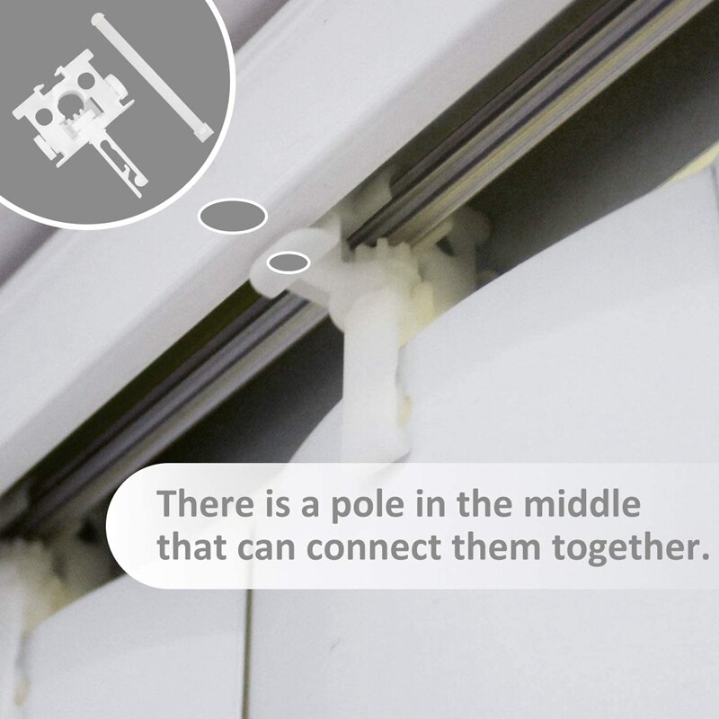 Vertical Blind Repair Carrier with Stem Vertical Blinds Repair Kit White Blinds Replacement Parts20Pcs