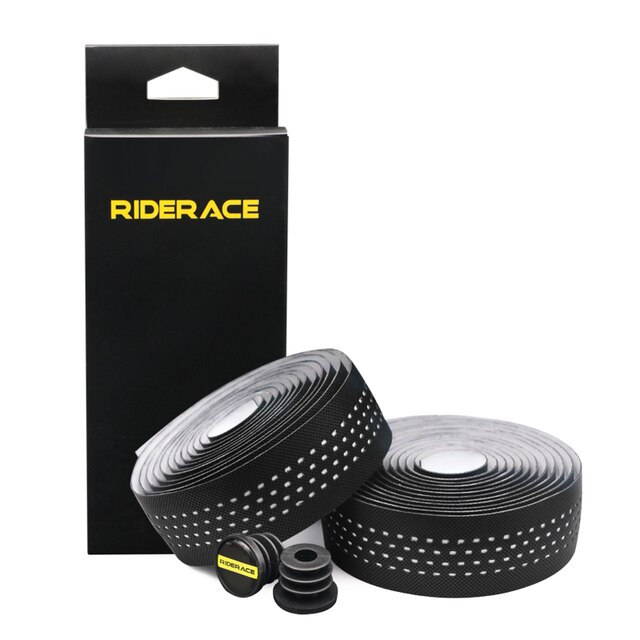 Taśma na kierownicę roweru miękka oddychająca taśma barowa Eva Pu taśma tłumiąca drgania antywibracyjne z 2 zaślepka robić kierownicy części rowerowe: biały