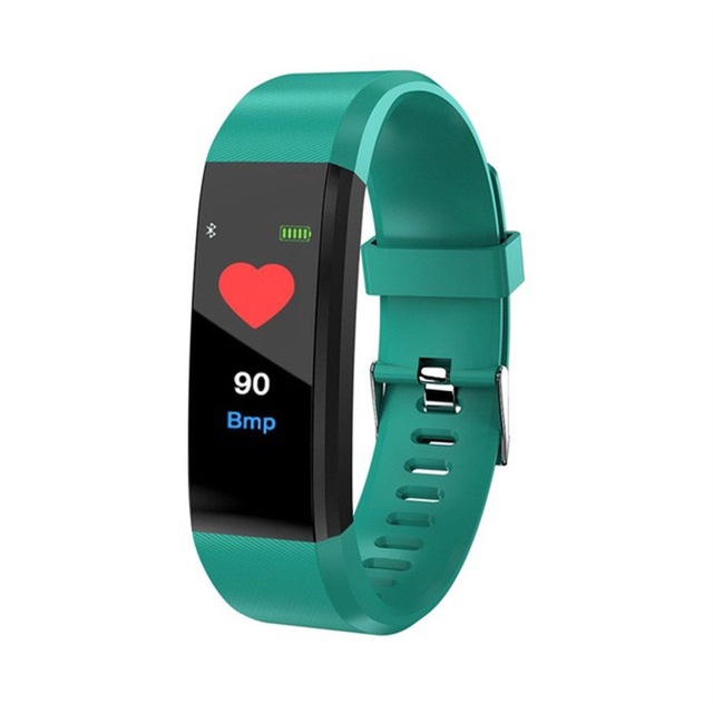 Étanche montre intelligente fréquence cardiaque pression artérielle bande intelligente Fitness Tracker Smartband Bluetooth montre hommes femmes montre intelligente: green