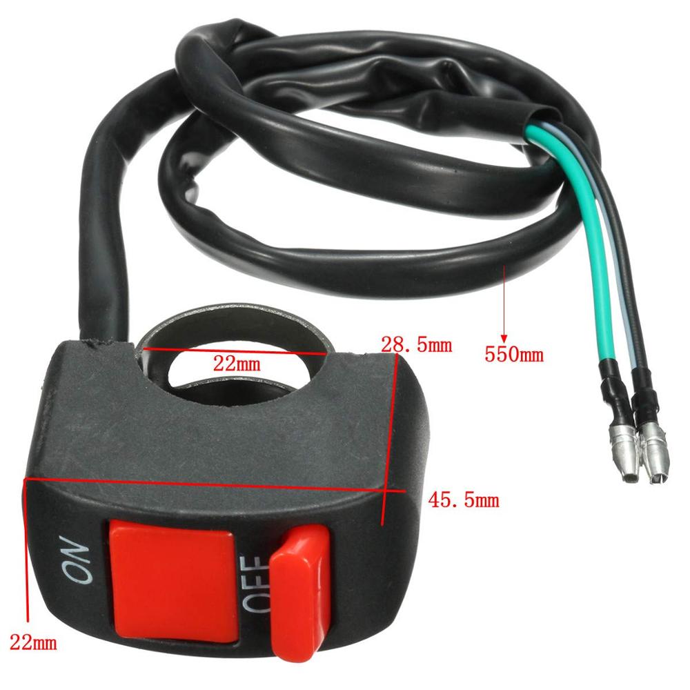 Universal Motorcycle Kill Switch Stop Kill Of Switch Hazard Light Button for 22mm Handlebar Dirt Pit Quad