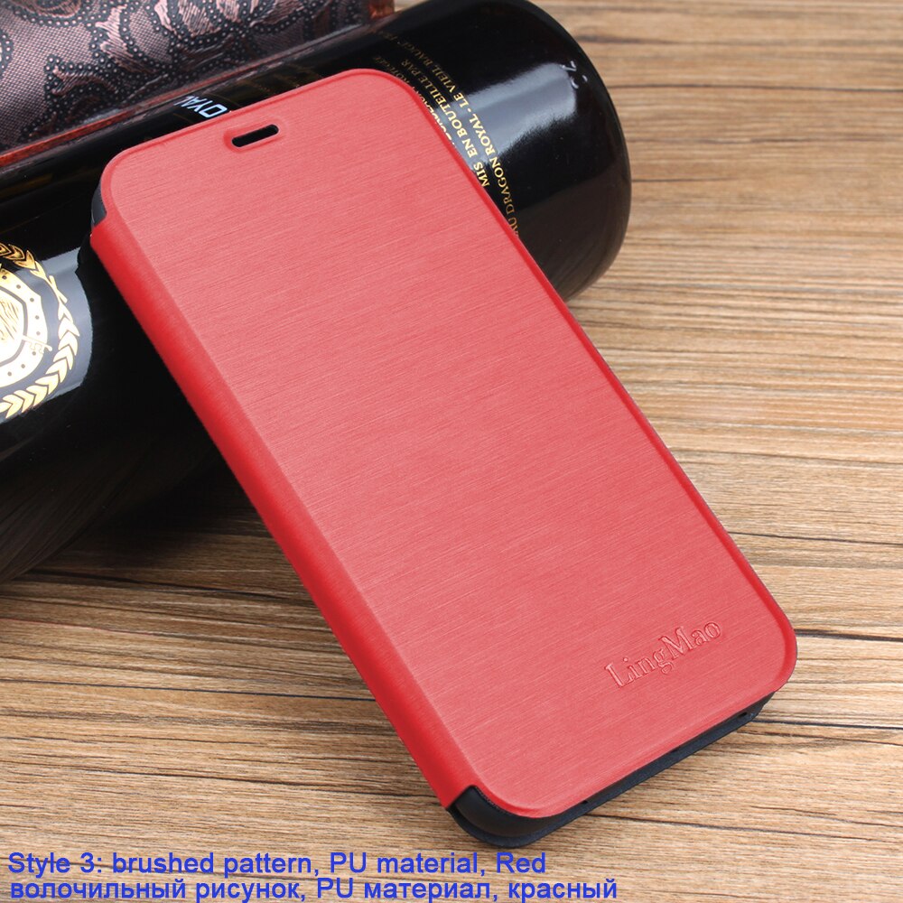 Flip Leather Case For Xiaomi Redmi Note 3 Pro Special Edition 152mm Global International Version Redmi Note 3 Pro SE Cover Case: LR lasi Red