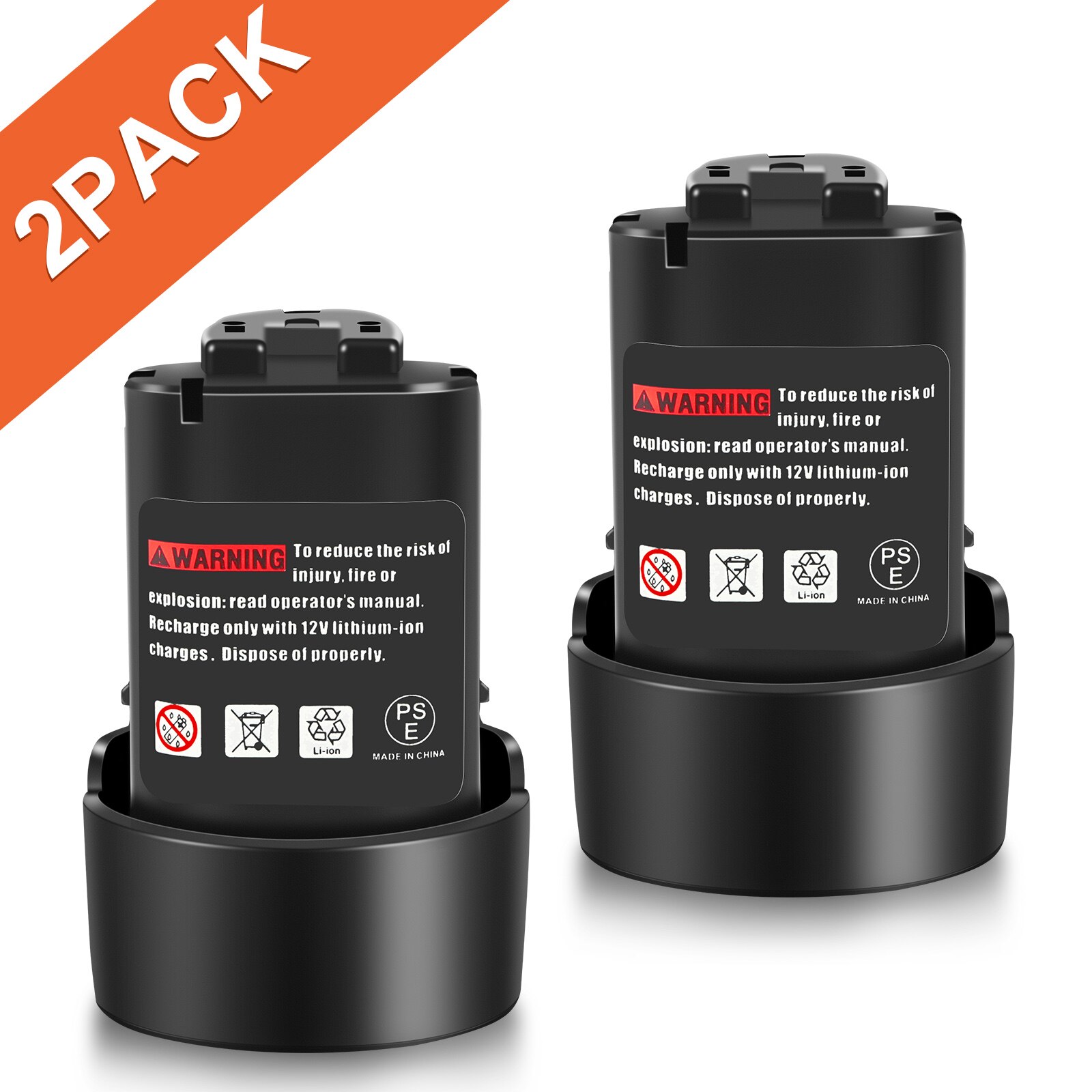 2 stk 10.8v 3.0ah li-ion oppladbare batterier til makita 3000 mah  bl1013 bl1014 lct 203w 194551-4 194550-6 um164dw elektroverktøy: misligholde tittel