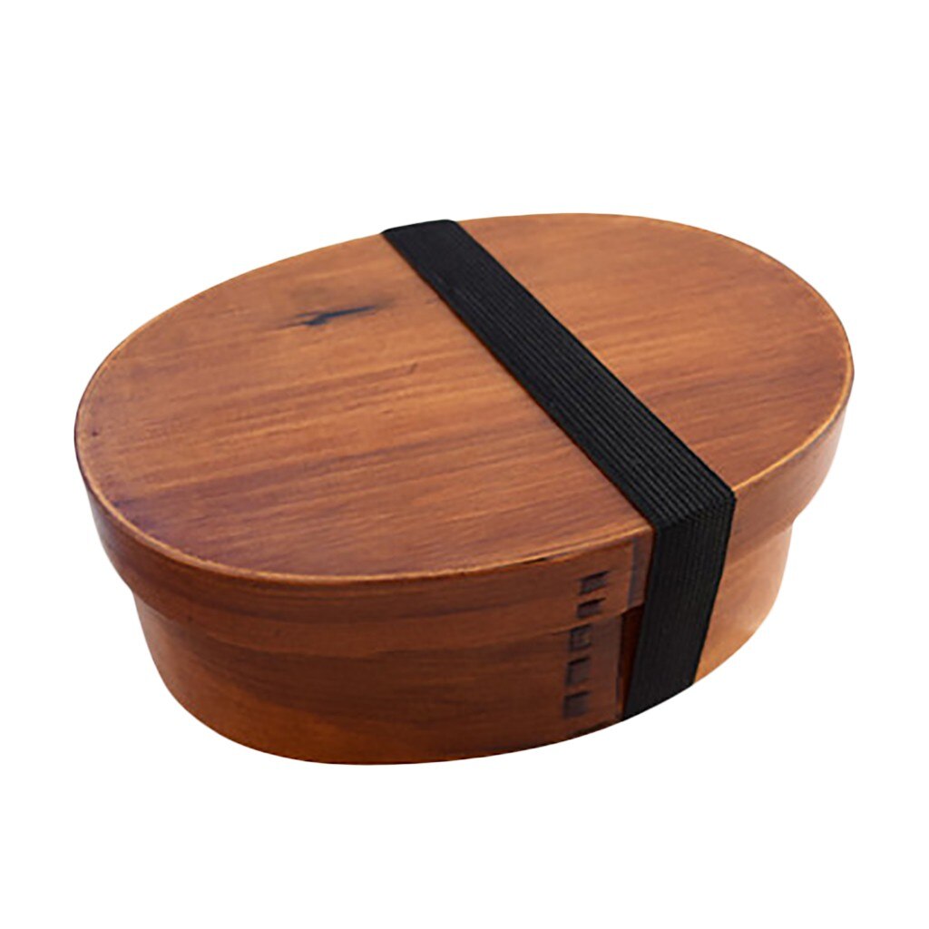 Wooden Lunch Box Japanese Style 700ml Tableware Bento Environmental Portable Dinnerware Picnic Food Storage Container Foodbox: Default Title