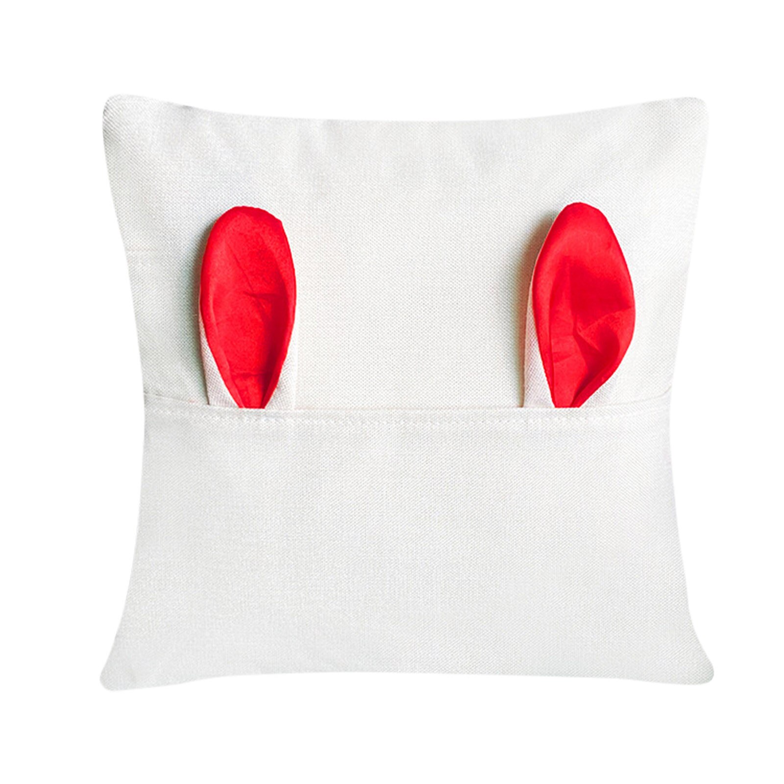 Pasen Leuke Bunny Kussensloop Familie Decoratie Kussenhoes Familie Kussensloop 40X40 Cm Kids Kinderkamer Decoratie: Red 