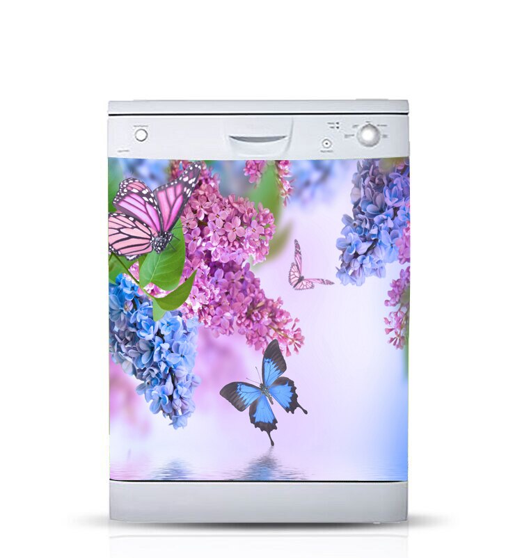 3d itseliimautuvaa astianpesukonetarraa leijonan kallo kukka seinä #39 lasten taide oven kansi keittiötarvikkeet sisustus kodin asuminen: Harmaa / 60 x 66cm 23 x 26 tuumaa