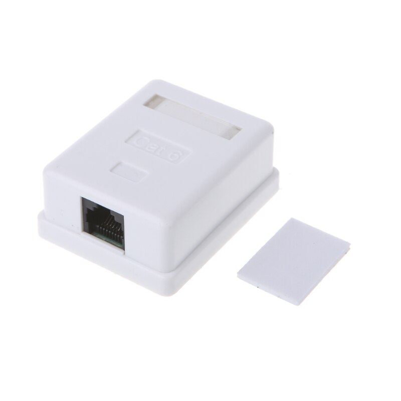 Cat6 RJ45 8P8C UTP Unshielded Single Port Desktop Mount Box