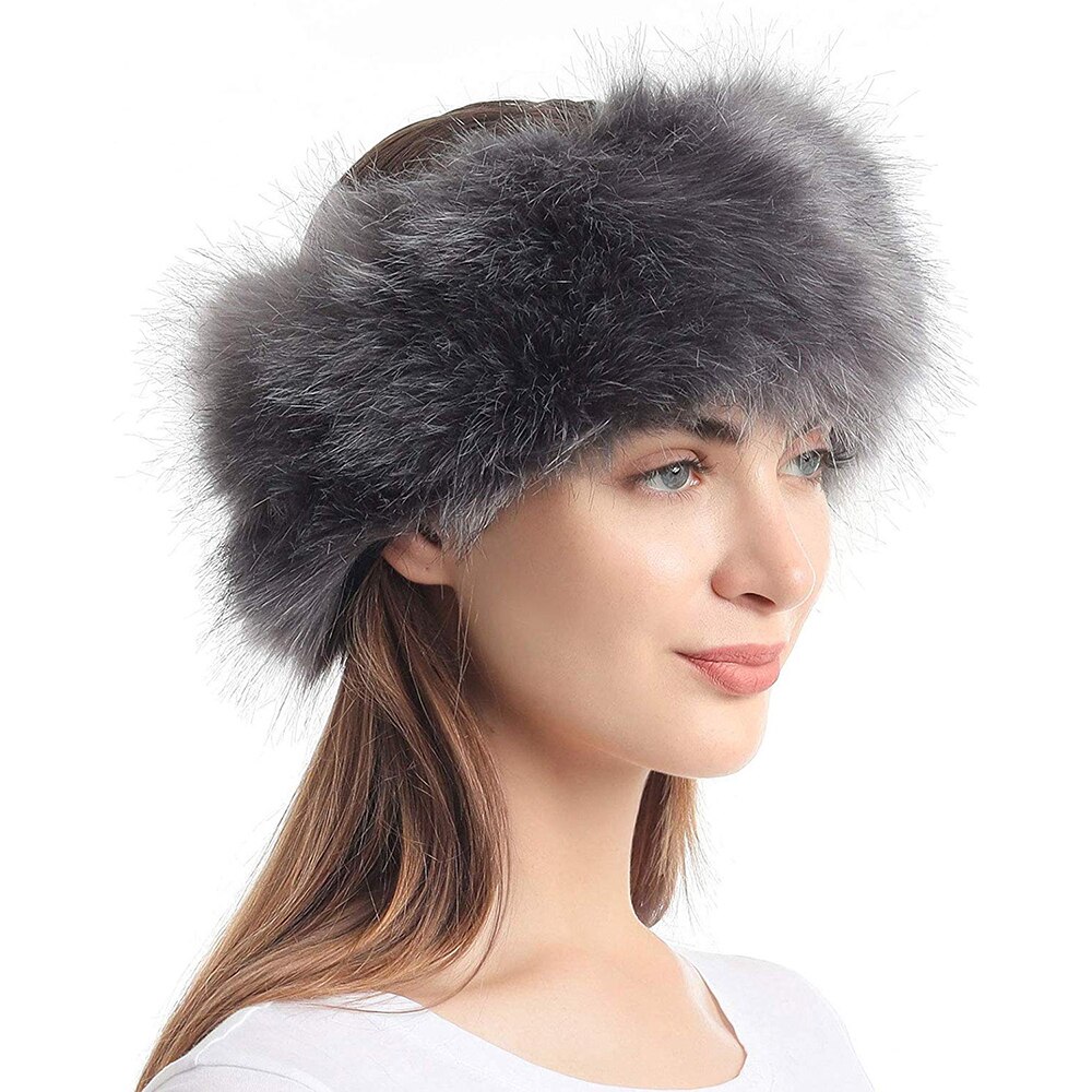 Faux Fur Hoofdband met Elastische voor vrouwen Winter Russische Stijl Earwarmer Oorbeschermer