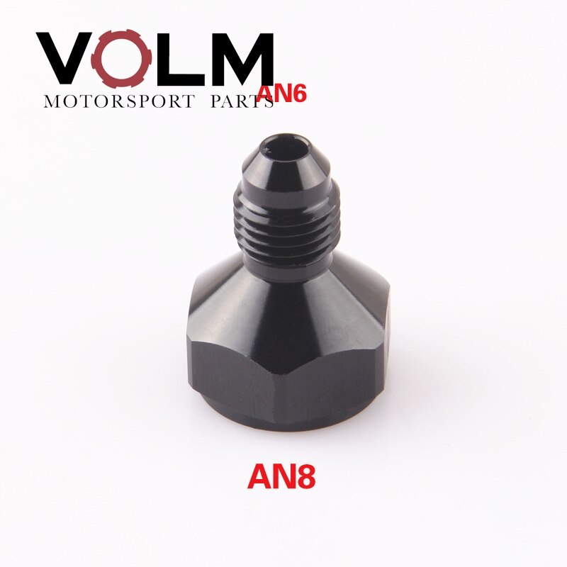 JIC UNF female to male AN reducer expander Connector Fuel Oil Gas Line Hose Fitting Adapter: an8-an6 black