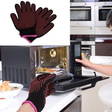Hittebestendige BBQ Handschoenen Antislip Silicone Dubbelzijdig Doseren Beschermende handschoenen Voor Koken Bakken Grillen Ovenwanten q1