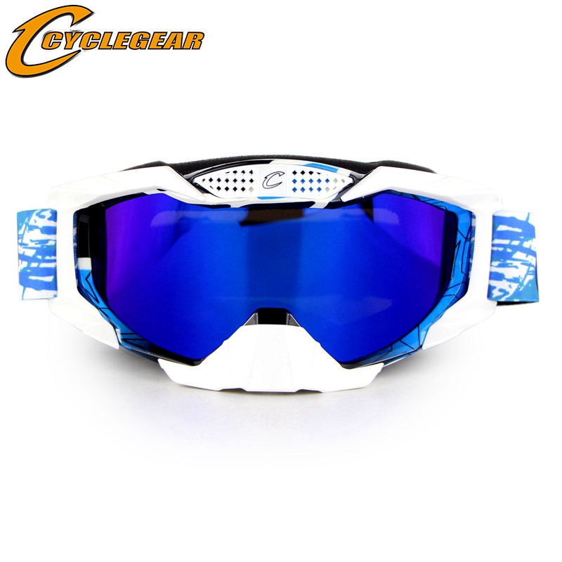 Motocross Goggles Off Road Goggle Motorfiets Bril Cross Country Mx Okulary Crossmotor Bril Gafas Moto CG07S: Blue