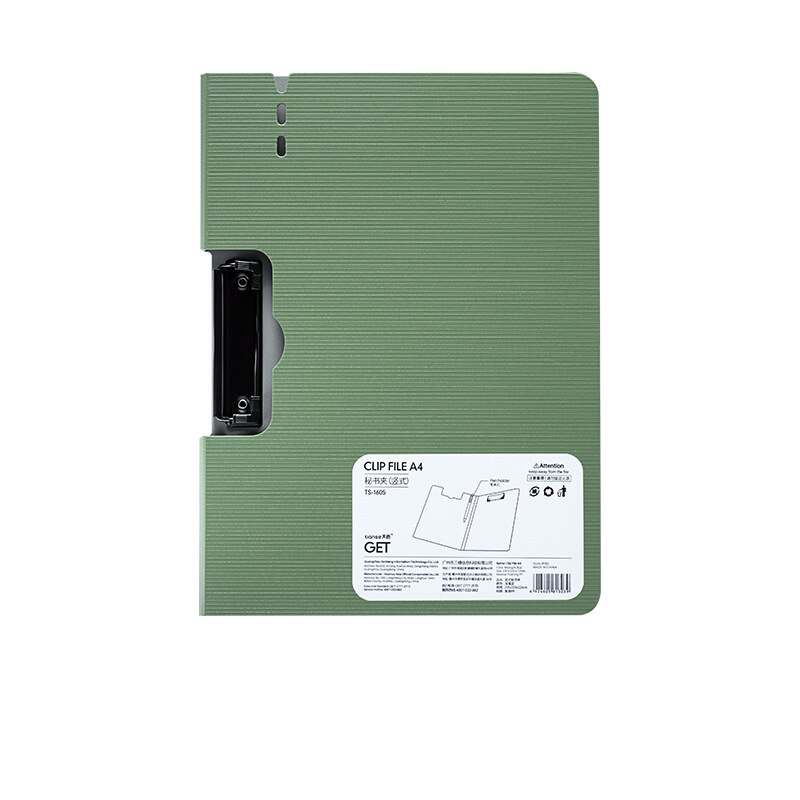 A4 Paper Multifunction Writing Clip Office Stationery Nursing Clipboard With Storage Student Writing Pad Storage Learn Supplies: Bamboo Green