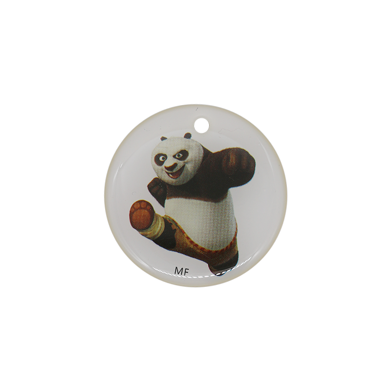 1 st rfid  t5577 125 khz token tag nyckelring nyckelbricka omskrivbar tom kortmärke för id åtkomstkort kopiator duplikator kloner: Kung fu panda -1 st