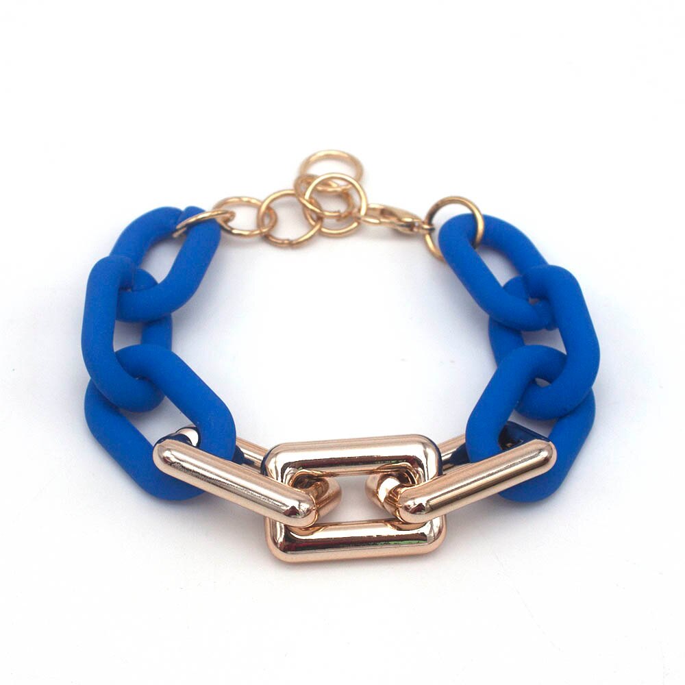 Bracciale a catena spessa con impunture acriliche D &amp; D per donna bracciale con ciondolo in resina Color caramella bracciale Homme 2021 gioielli: 6