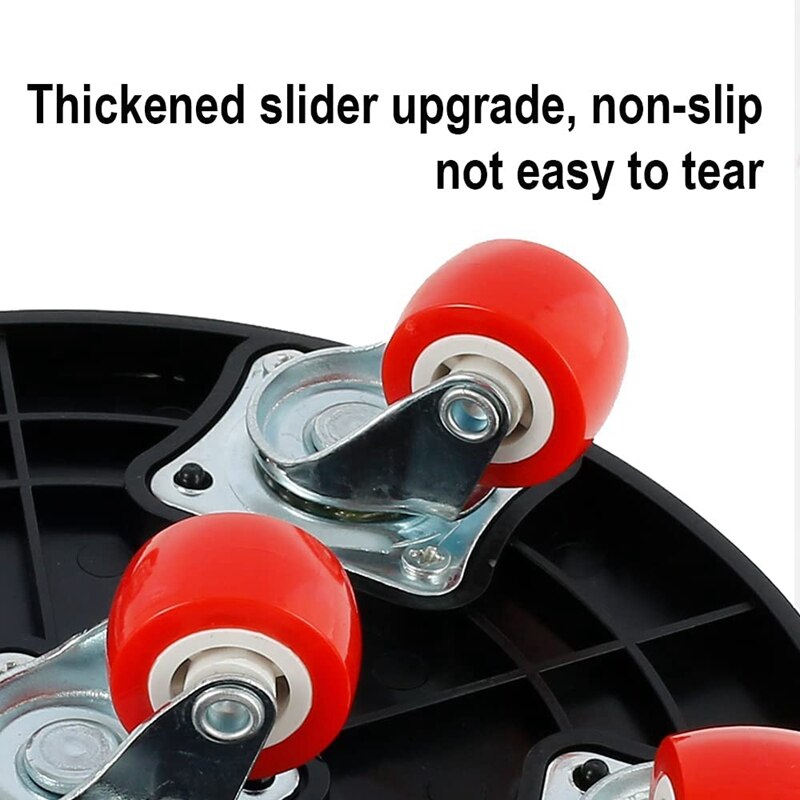 Furniture Transport Roller Set, Furniture Sliding System, With 4 Furniture Rollers and 1 Load Lifter, Moving Aid (Black)