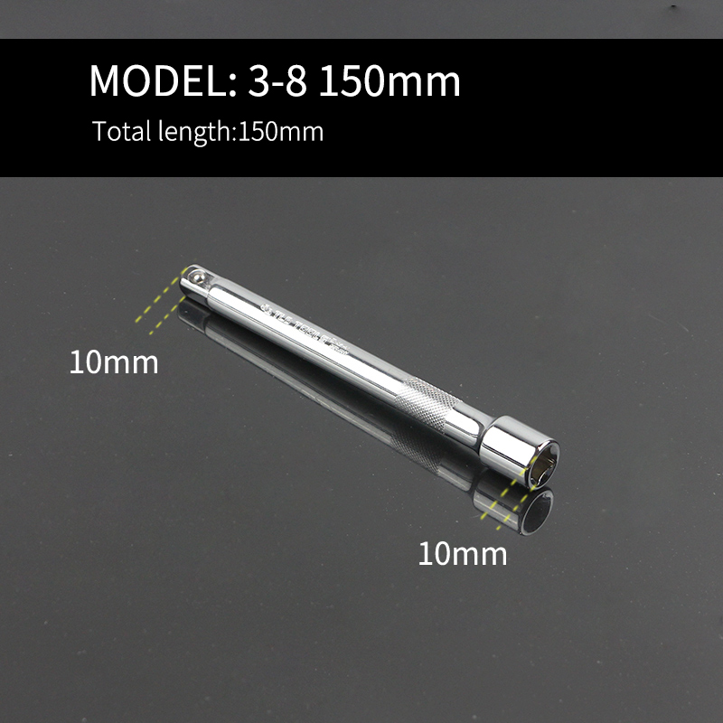Socket ratchet wrench extension bar 1/4" 3/8" 1/2" crv 50/75/100/125/150/250mm long bar: 3-8 150mm